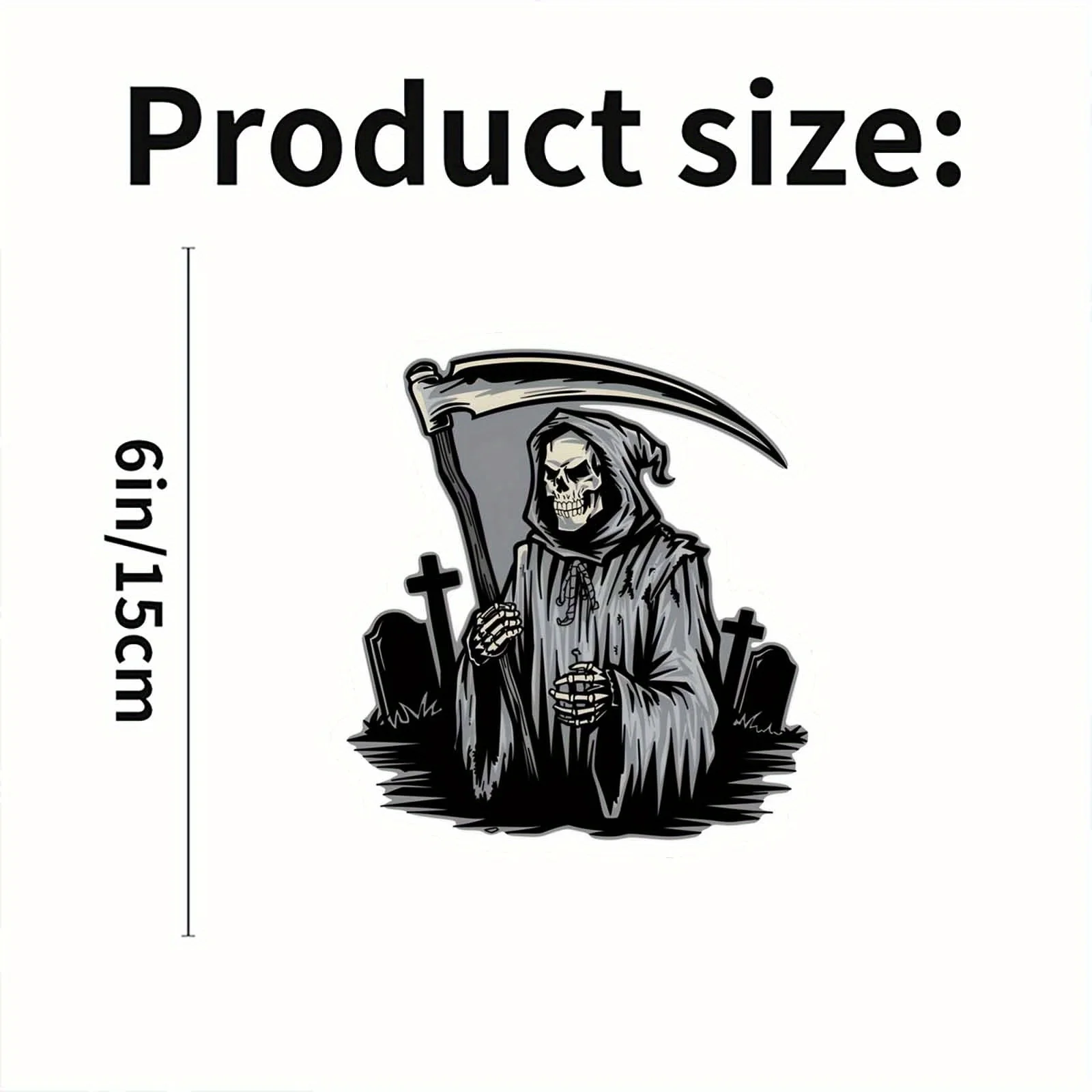 

1PC Cool Grim Reaper Decal, Ideal for Phone Cases, Notebook Covers, Bike Frames for Gothic Enthusiasts