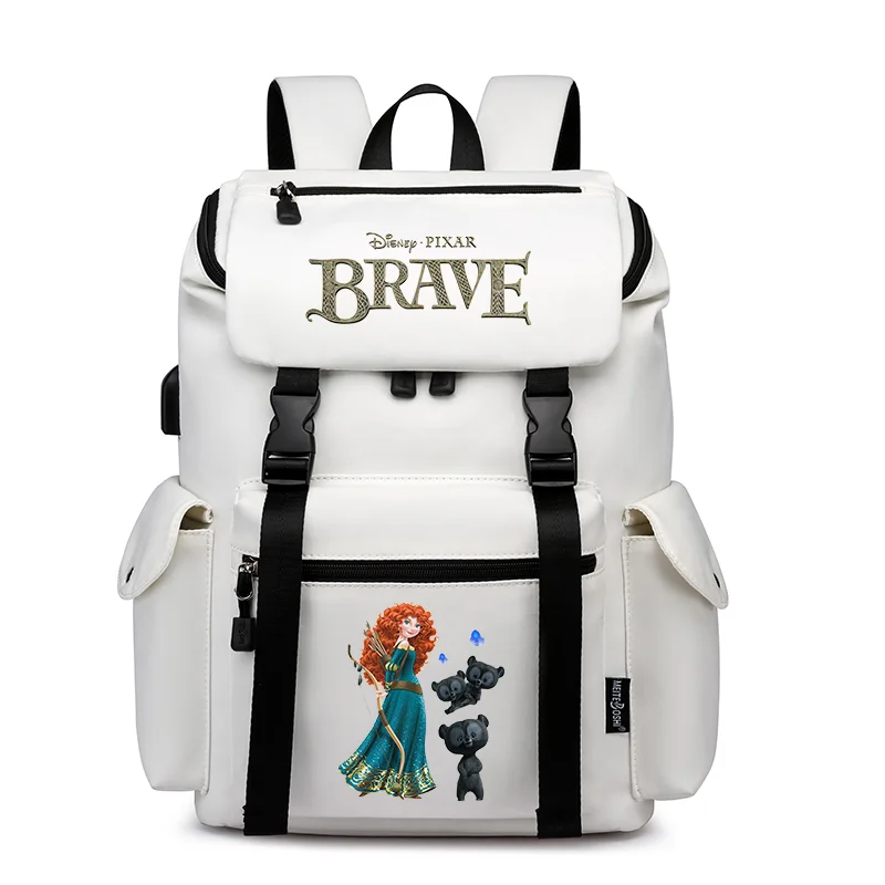 

Brave Backpacks Girls Boys Students Schoolbag Large Capacity Laptop Cartoon Bags Waterproof USB Charging Mochila