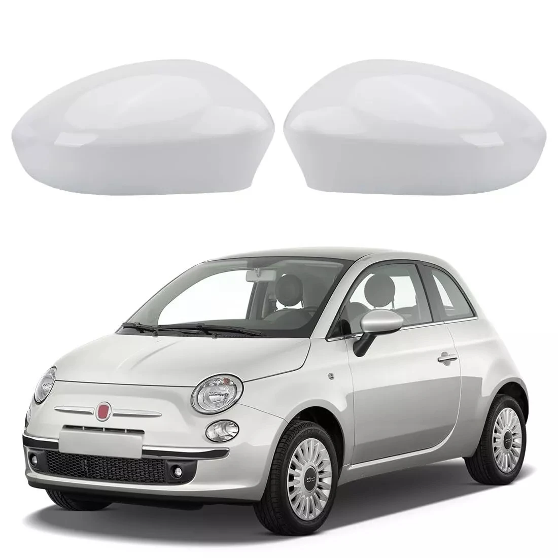 Car Side Wing Mirror Cover Caps Rearview Mirror Cover Shell Case Trim For Fiat 500 500c GRANDE PUNTO 595 ABARTH 695 2007-2021