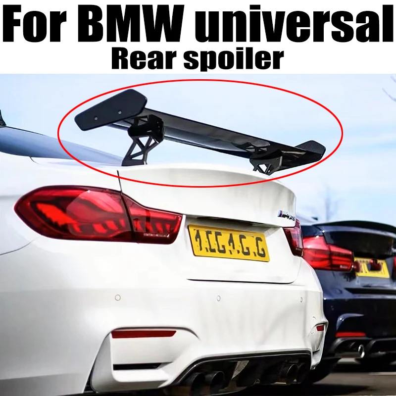 For BMW M1 2 3 4 5 6 7 8 series carbon fiber rear trunk lid spoiler E90 92 G20 22 80 F80 F30 GTS style suitable for 99% of cars