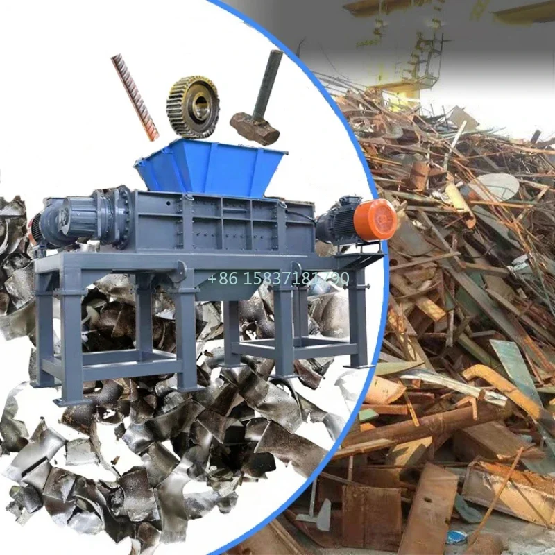 Heavy Double Shaft Shredder Machine Industrial Iron Aluminum Car Crushing Shredding Machine Scrap Metal Shredder Machine Sale