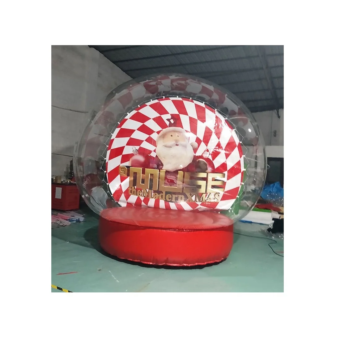 Commercial Giant Transparent Pvc Bubble Human Customized Christmas House Snow Globe Inflable Navideno For Holidays