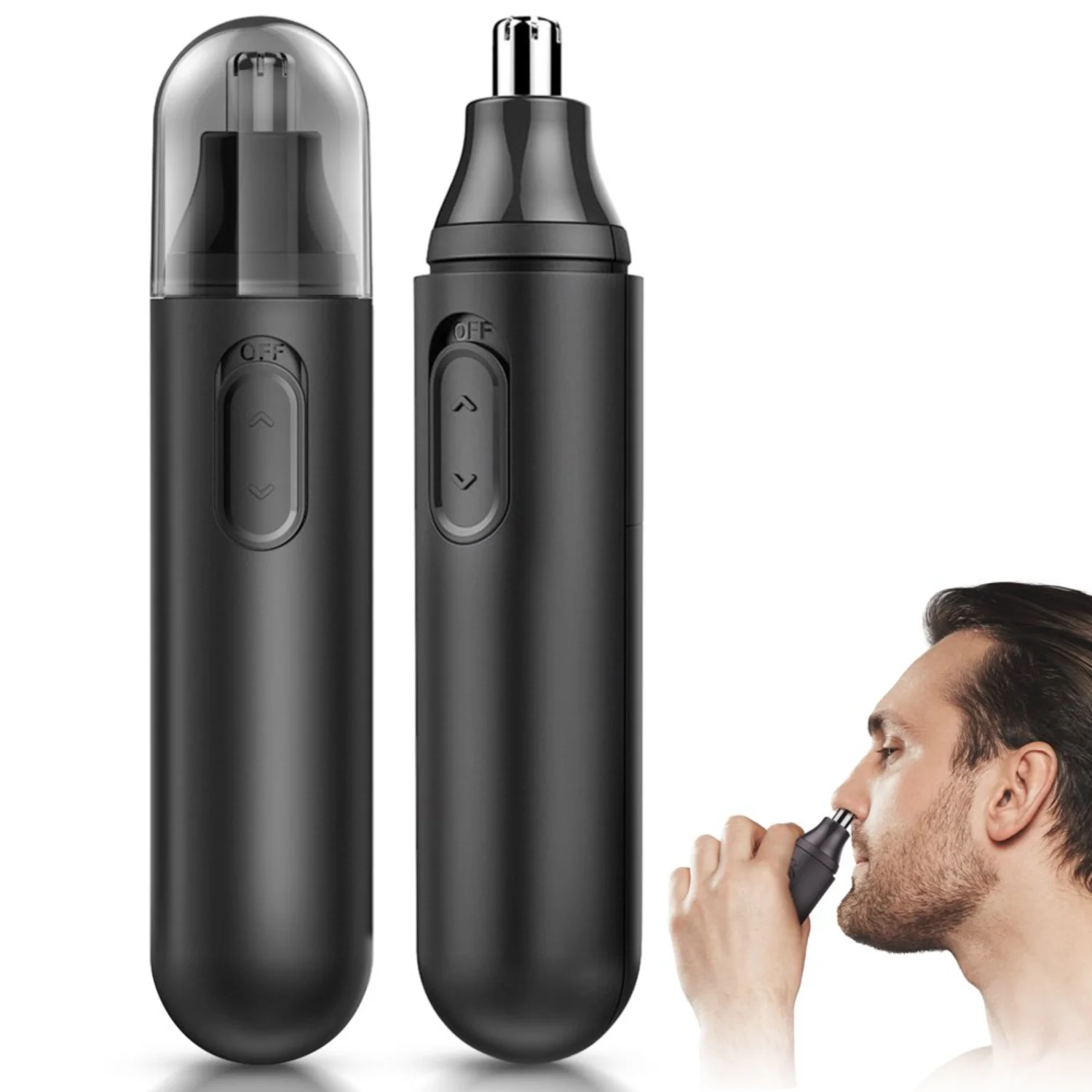 

Professional Painless Hair Trimmer for Men Women, Multifunctional Nose Ear Eyebrow Facial Hair Trimmer, Washable Cutter Head, Sa