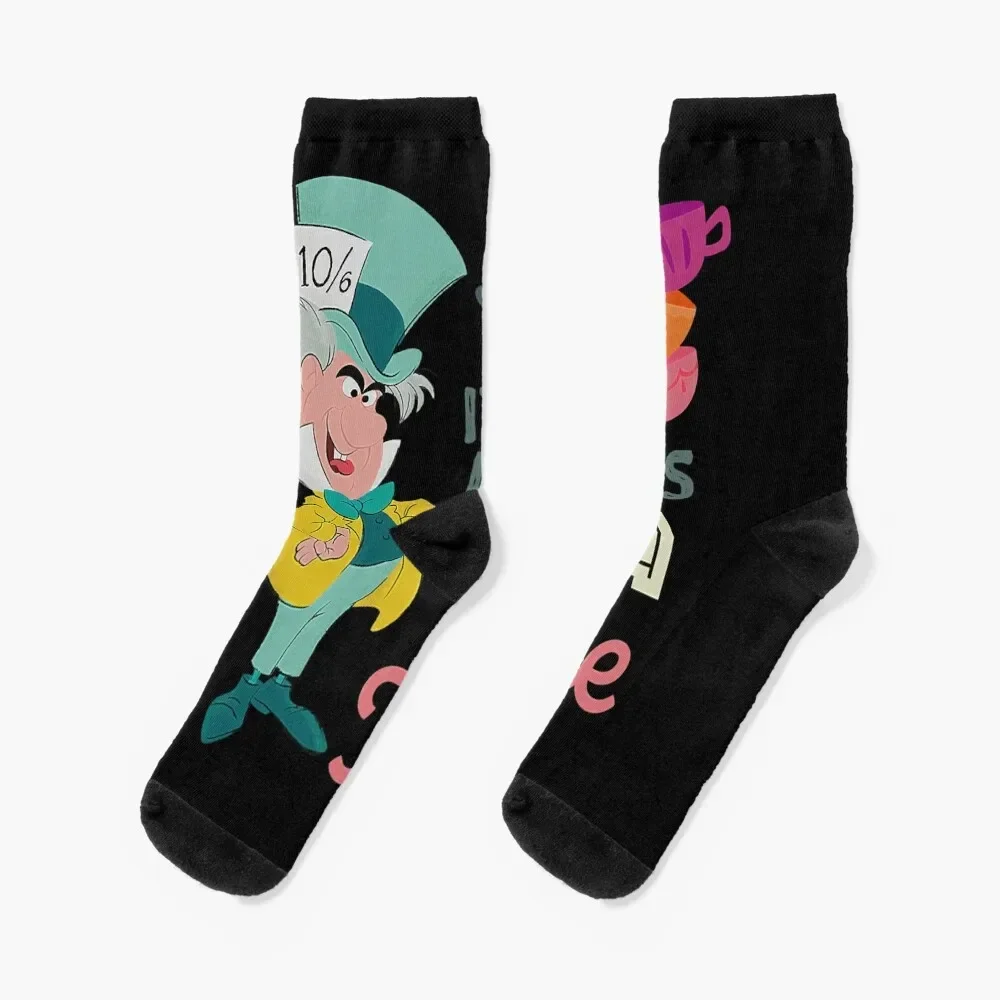 

Mad Hatter Its Always Tea Time Socks soccer anti-slip gift Men Socks Luxury Brand Women's