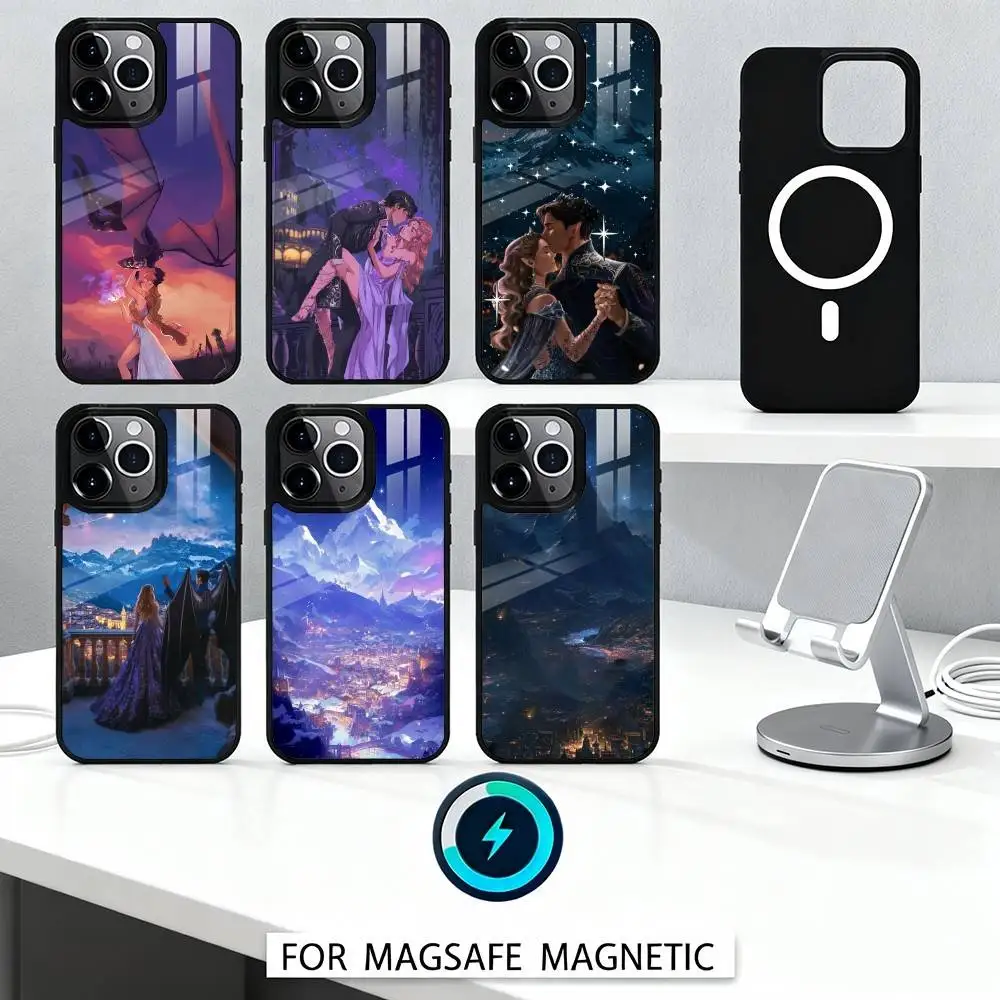 

R-Romantic Acotar C-Court M-Mist and Fury Phone Case For iPhone 17,16,15,14,13,12,Pro,Max For Magsafe Magnetic Wireless Charging