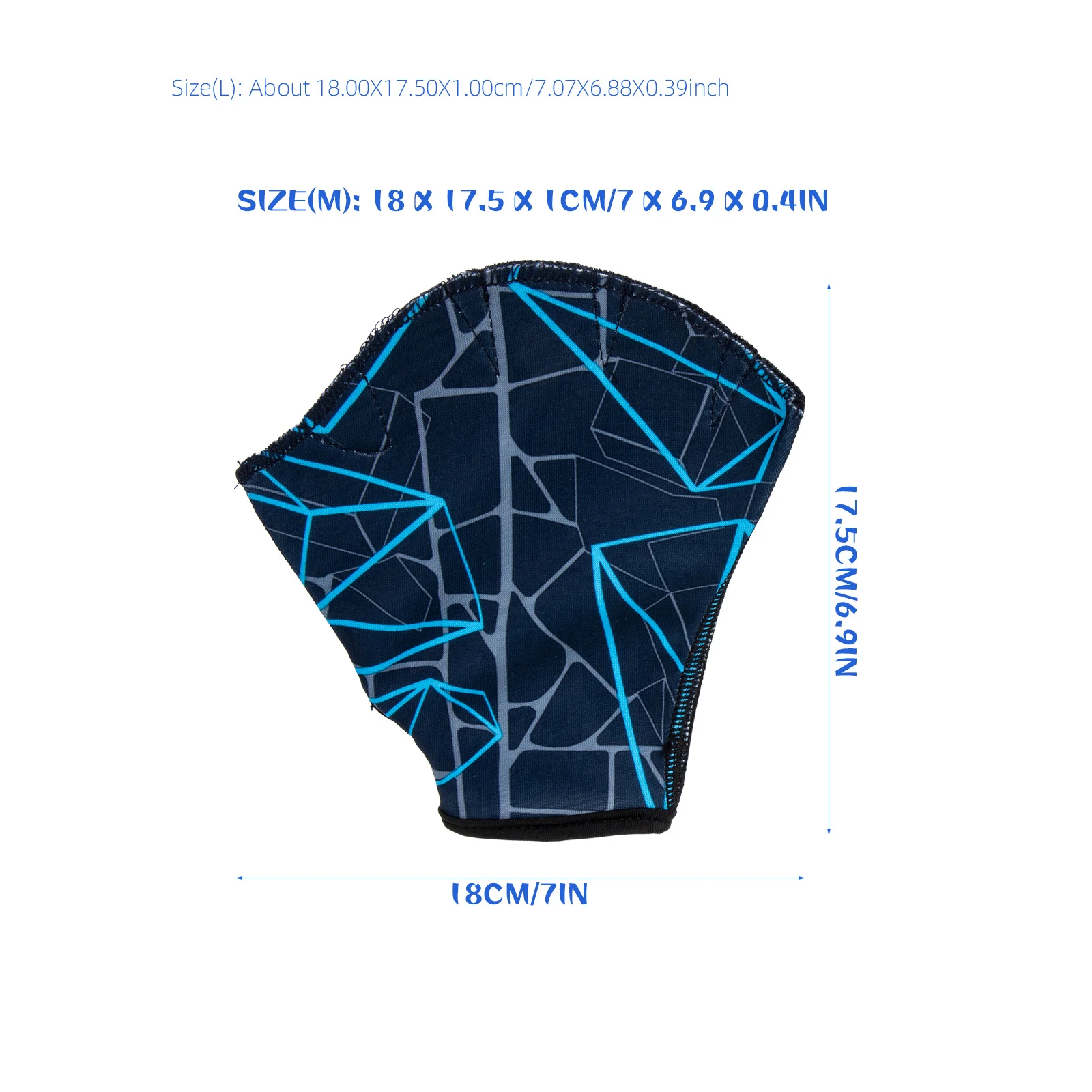 زوج واحد من قفازات السباحة المزودة بنغمة المواد المرنة لتقوية العضلات واللياقة البدنية المائية ومستلزمات السباحة
