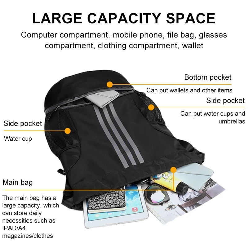 Mochila deportiva de moda para hombre y mujer, bolso multifunción para Fitness, Yoga, natación, impermeable, baloncesto, portátil, bolsa de