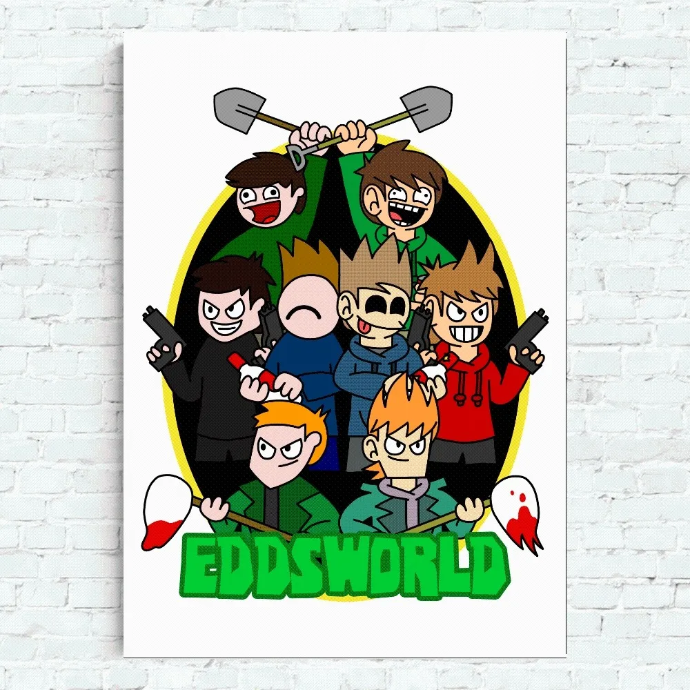 Cartoon Cute E-Eddsworlds Poster Home Office Wall Bedroom Living Room Kitchen Decoration Painting