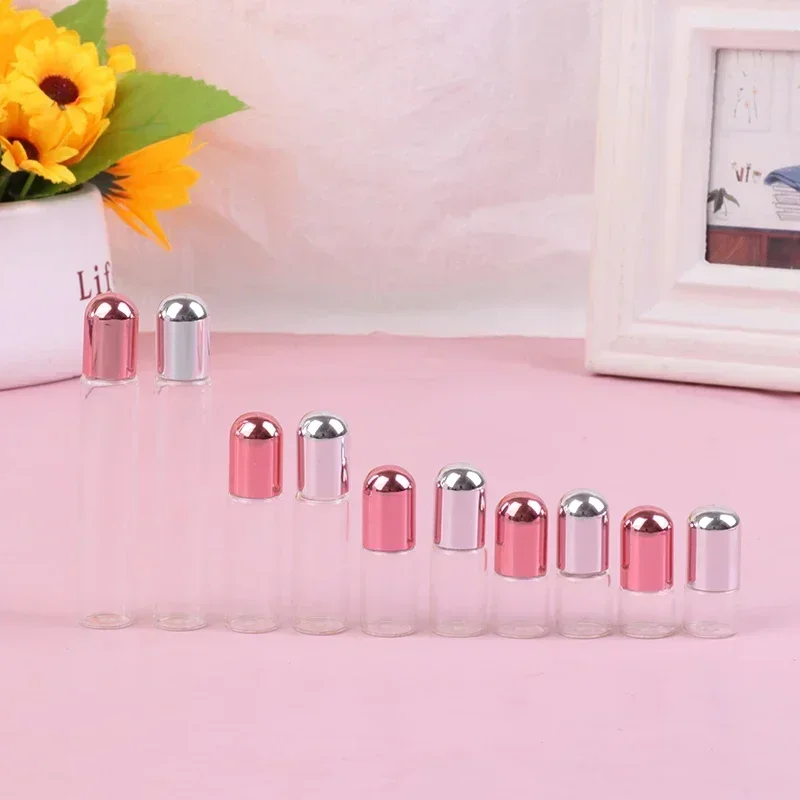 1/2/3/5/10ml Glass Roll On Essential Oil Empty Perfume Roller Ball Bottle For Travel