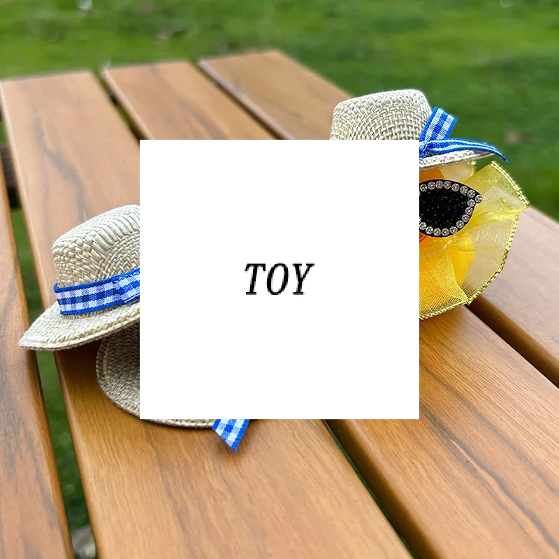 2개 묶음, 인형용 미니 짚모자(리본 포함)