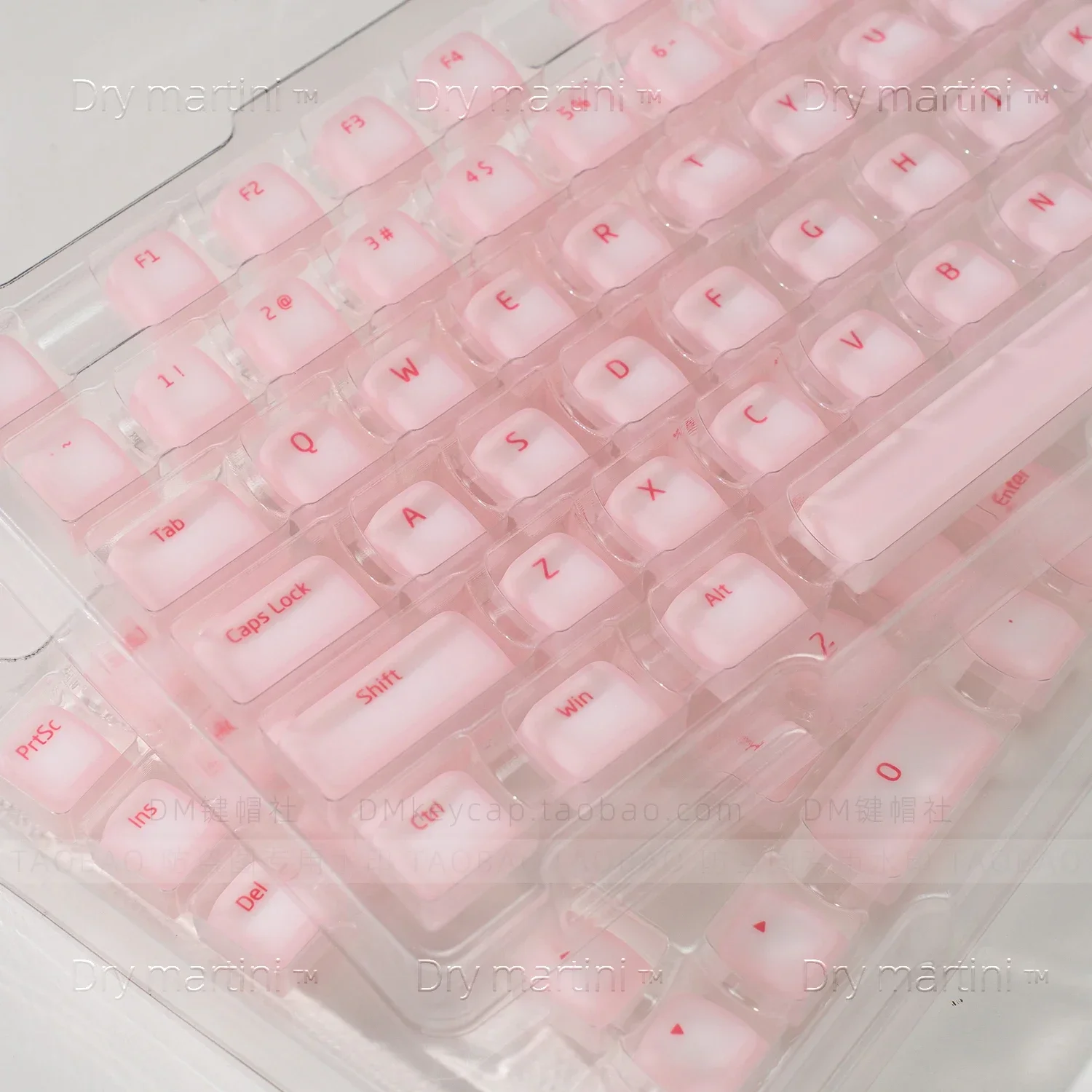 Silicone Keycap Jelly Pudding 108 Keys Mechanical Keyboard for MX Switch Chreey Profile White Keycaps DIY Backlit Jelly Crystal