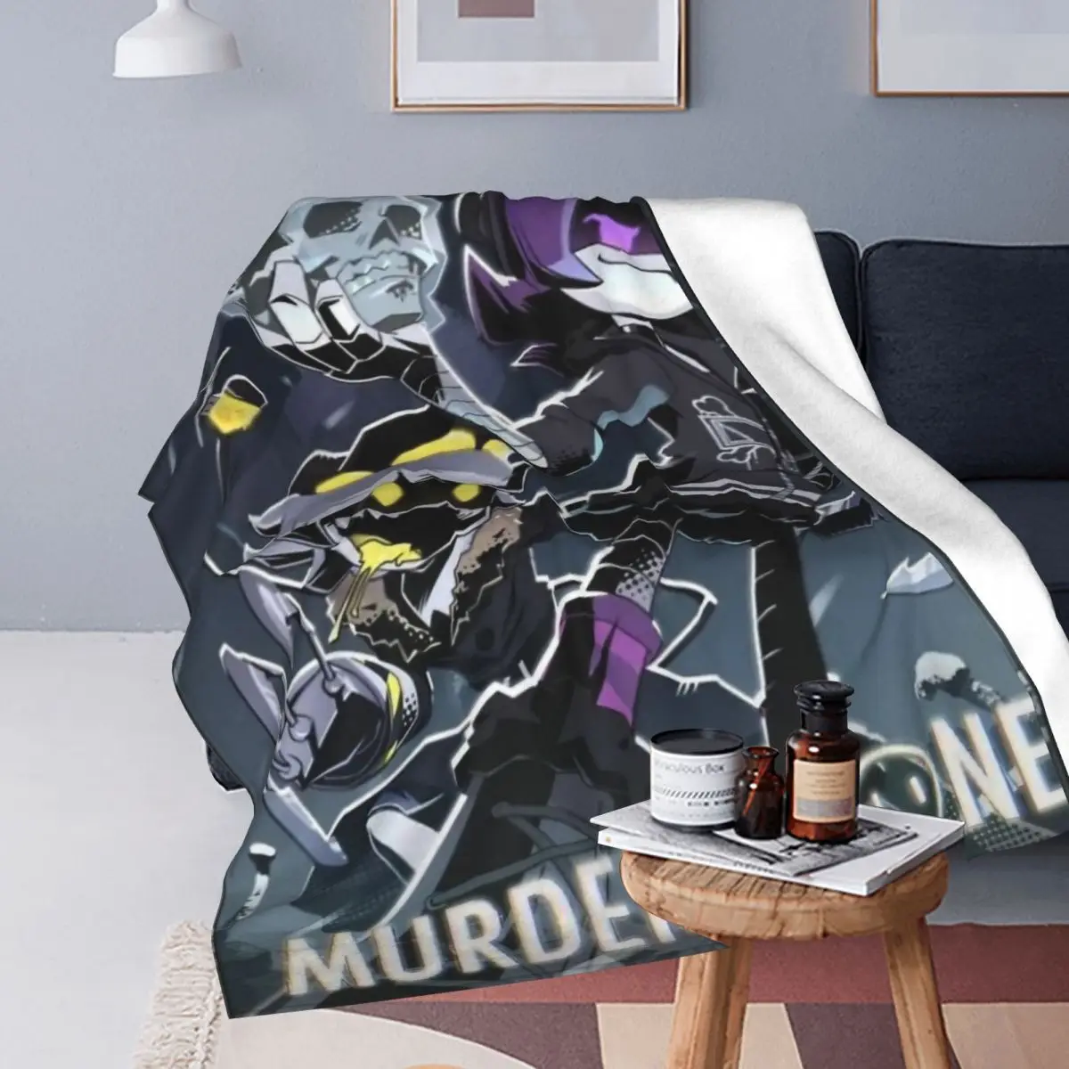 Robot Murder Drones V Knitted Blanket Velvet Uzi Doorman Horror Super Soft Throw Blankets for Bed Bed Rug