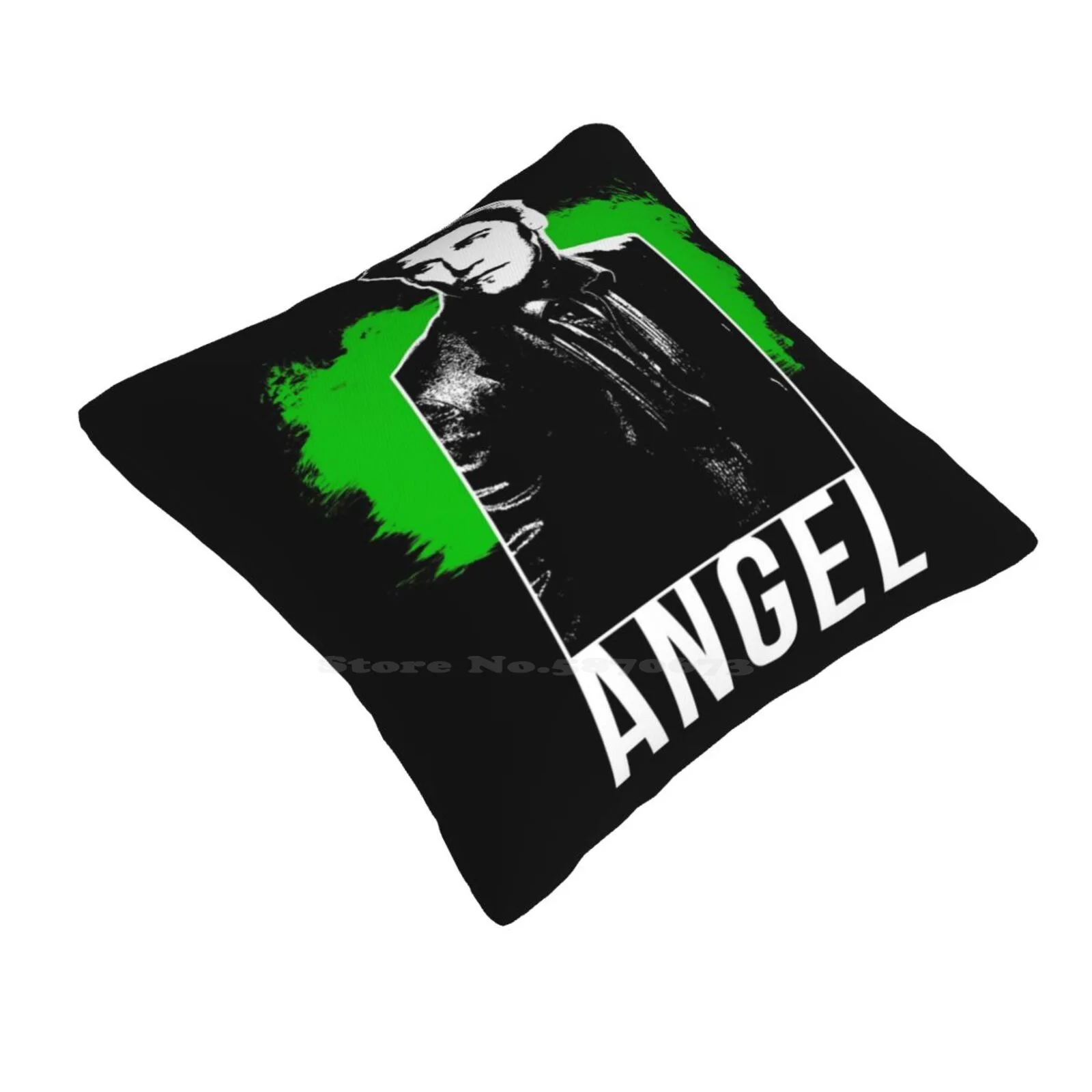 Angel The Vampire-Green With White Text ( Btvs ) Soft Comfortable Pillowcase Buffy The Vampire Buffy Vampire Btvs Angel Angelus