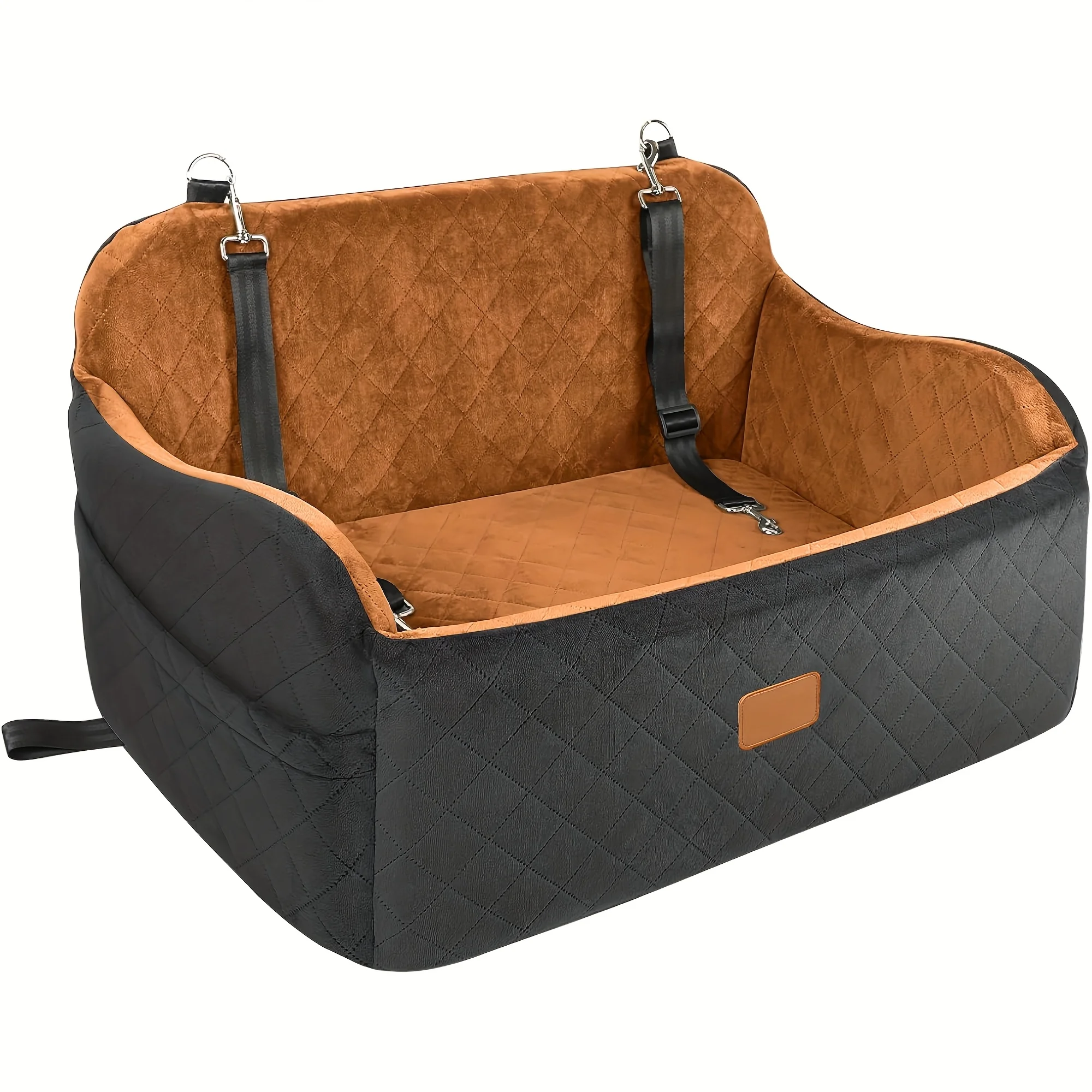 Dog Car Seat for Medium And Large Dogs, Pet Travel Car Bed with Seat Belt Pass-Through Fully Removable And Washable Car Dog Seat