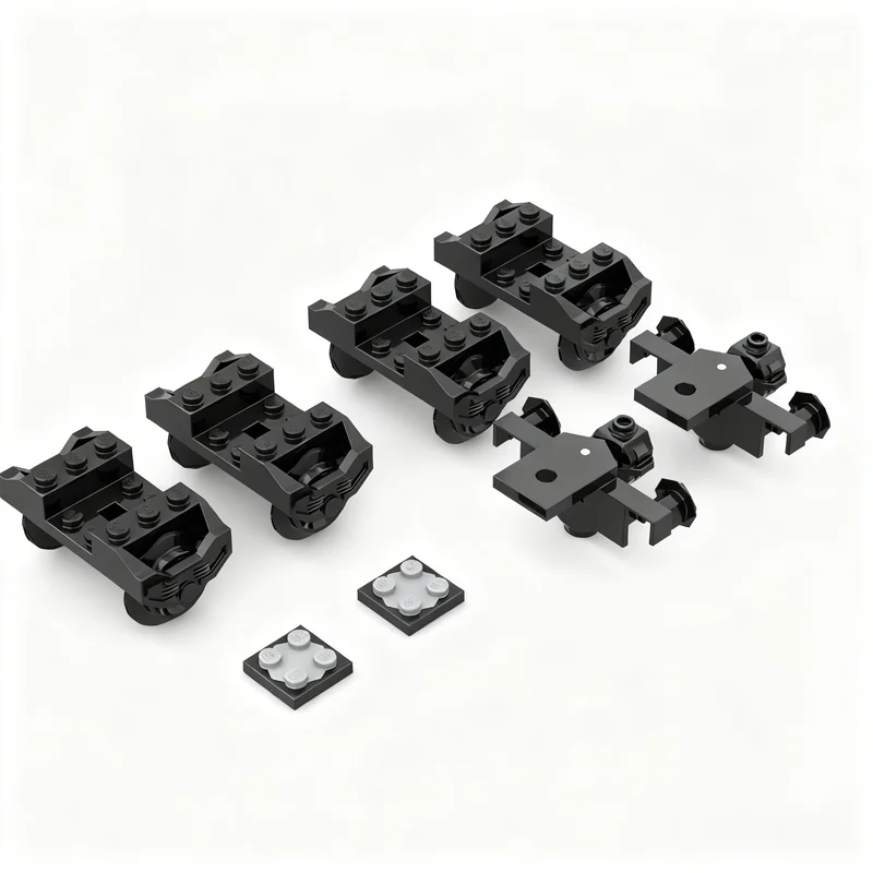 447 stücke MOC Harry Wizarding World Zug Doppel Wagen Modell Gebäude Spielzeug Blöcke Architektur Weihnachten Geschenk Kreative DIY Idee