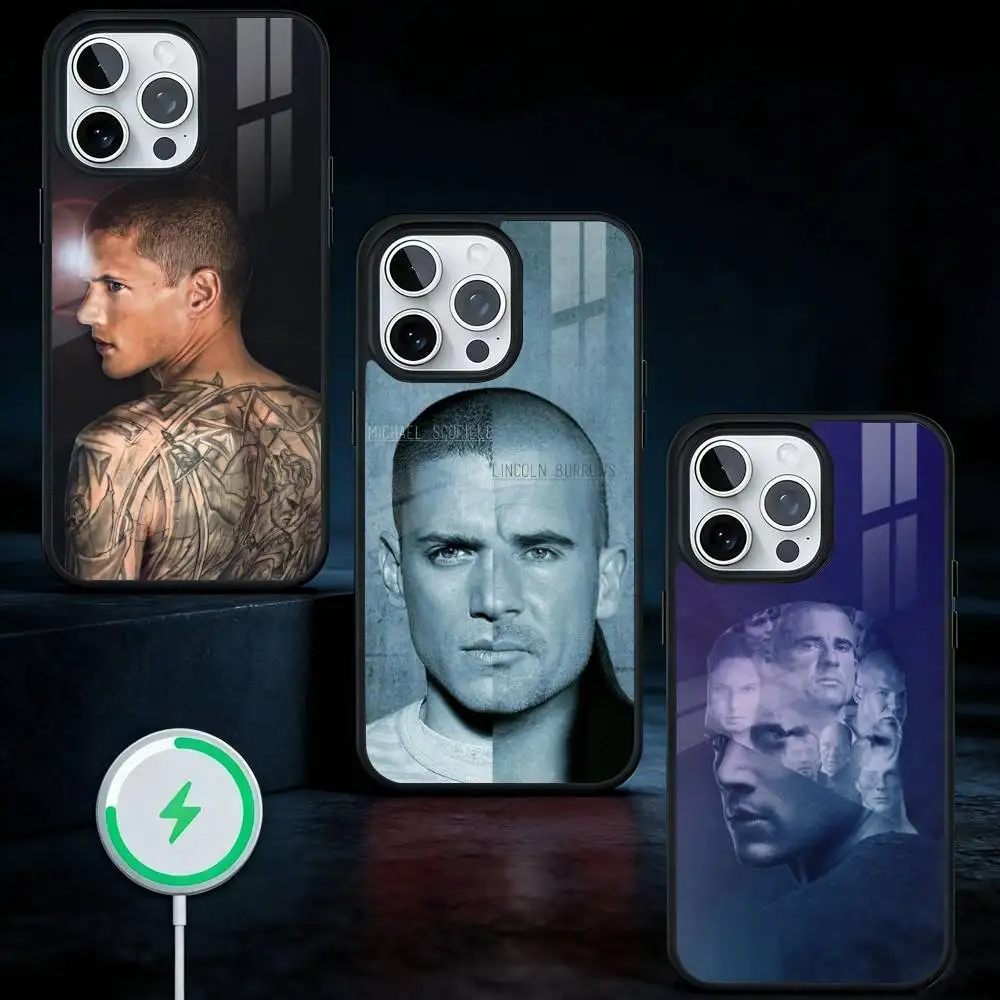 

P-Prison B-Break TV Series Phone Case For iPhone17,16,15,14,13 Plus,Pro Max Magnetic For Magsafe Wireless Charging