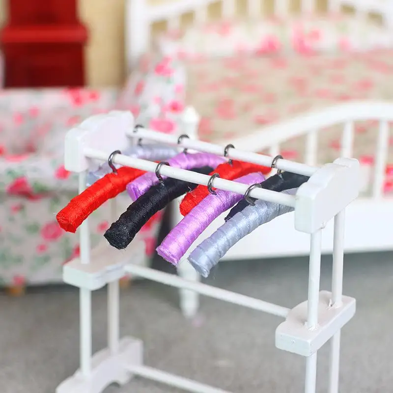 Juguetes de Decoración, 4 Piezas, 112 Mini Perchas de Simulación para Casa de Muñecas, Muebles, Accesorios para Fotografía de Micropaisajes, Juego de Imitación