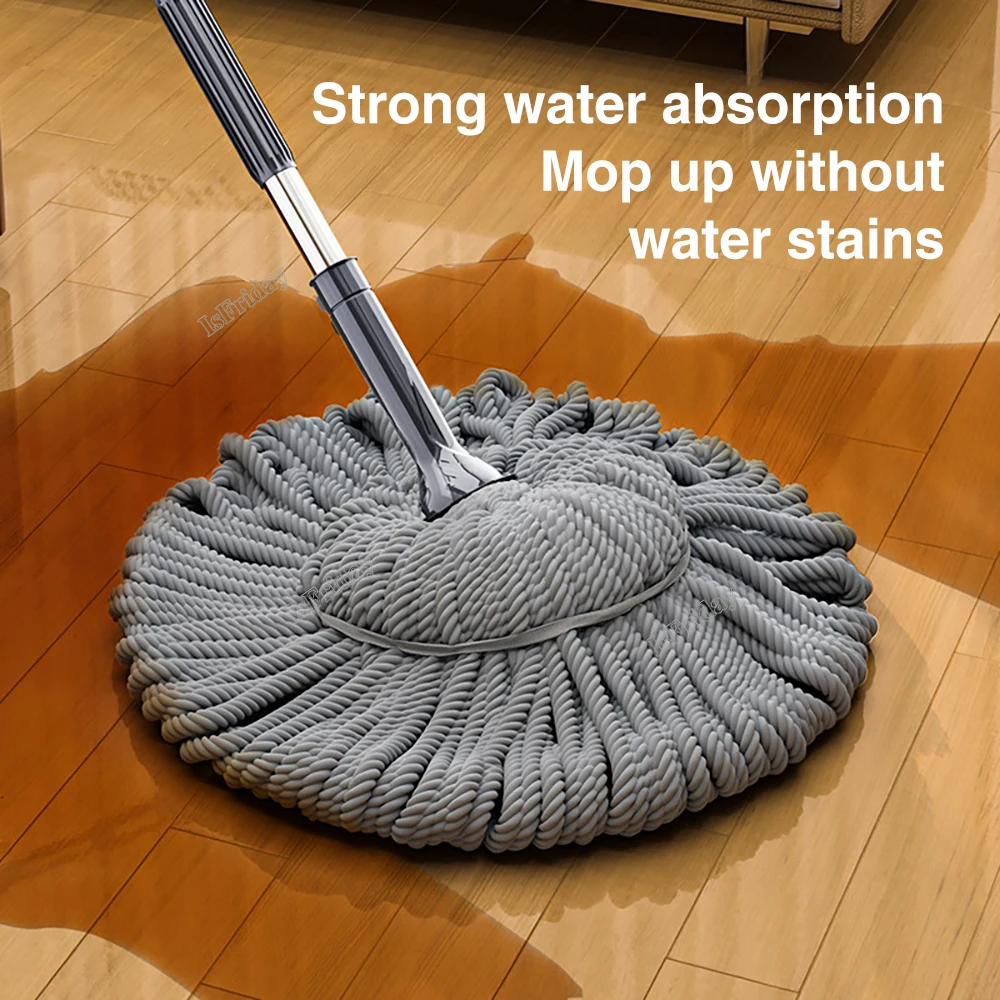 Rotating Self Twisting Water Mop  New No Hand Washing Mop Household Mop Floor Cleaning Mop Lazy Person Mop Floor Cleaning Tools