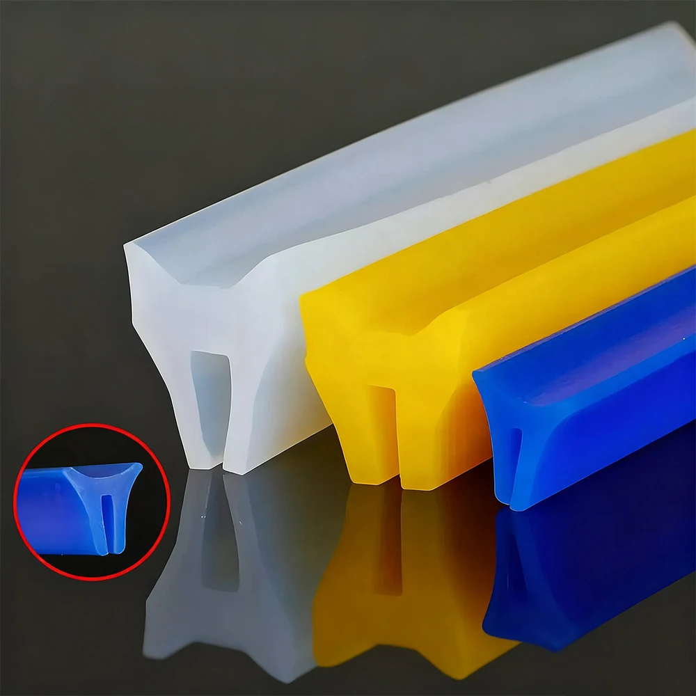 Bande d'étanchéité en Silicone en forme de U/Y/R/H, 1 mètre, bande d'étanchéité de protection des bords, pour voiture, anti-poussière, sécurité, collecteur de poussière