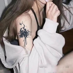 Herbal Three Dog Days Simulation Tattoo Flower Female Waterproof Non reflective Temporary Sticker Small Fresh Pattern
