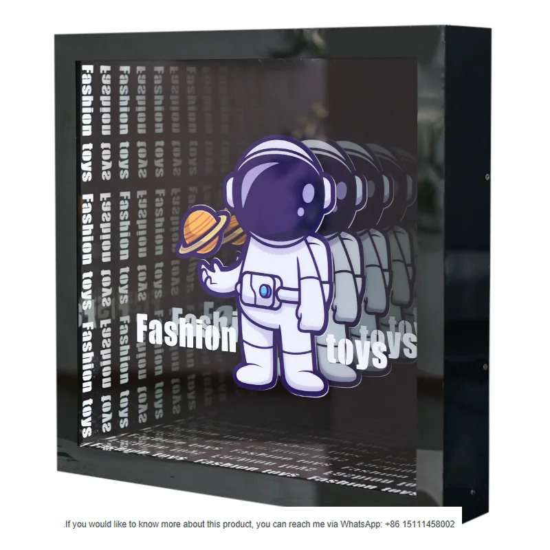 Abyss Mirror Light Box Customised Patterns Available Luminous logo Billboard Stainless Steel Frame