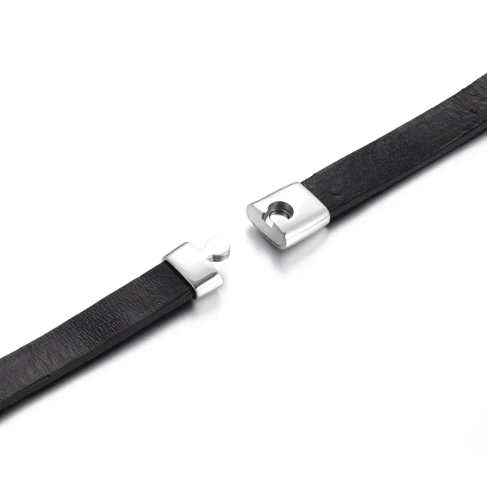 Stainless Steel Magnetic Clasps 10*3mm Hole Leather Cord Connector Clasps Magnet DIY Bracelet Making Jewelry Findings