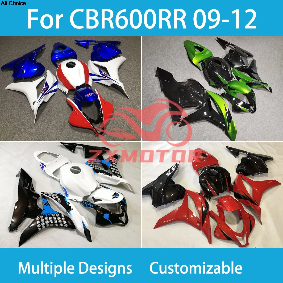 

Подходит для Honda CBR 600RR 2009 2010 2011 2012, комплект обтекателей CBR600RR 09 10 11 12, комплект обтекателей для ремонта мотоцикла