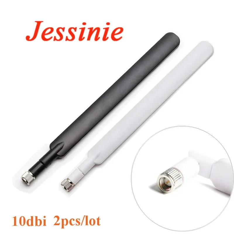 2pcs SMA Male White Black 10dBi for 4G 5.8G LTE Router External Antenna B593S B880 B310 2400-2500mhz 4900-5900mhz Router Antenna