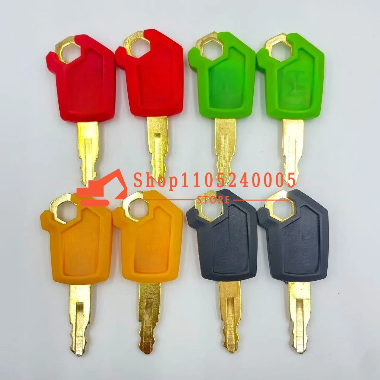 2PCS Key 5P-8500 Black Green R - Heavy Equipment Yellow 评论和价格