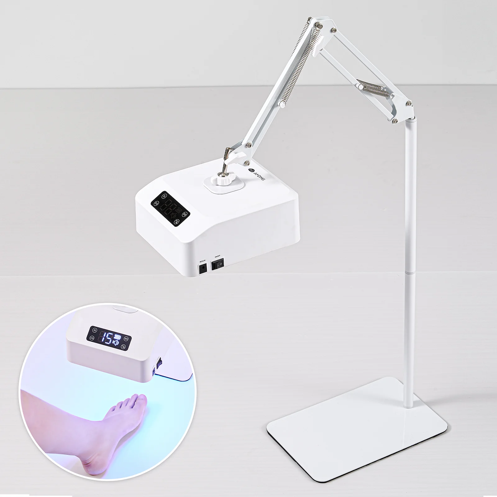 35W UV Floor Lamp for Foot Nails Rechargeable UV Feet Lamp LED Curing Lamp Feet Nails Gel Drying Light UV Foot Nail Beauty Lamp