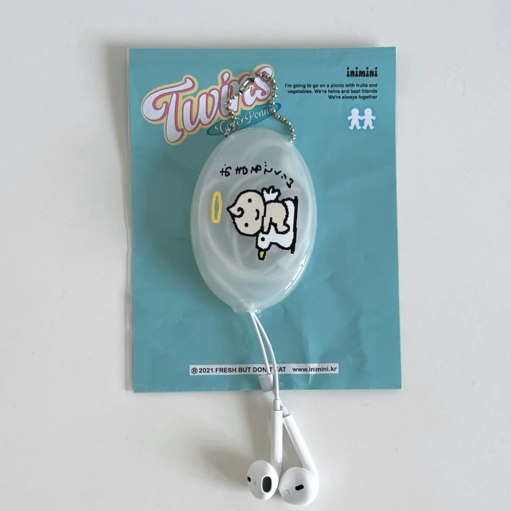 Pingente de Boneca Anjo Coreana para Carteira e Chaveiro, Pequena Bolsa de Armazenamento, Pingente Moderno para Brincar, Fone de Ouvido com Fio, Acessórios de Decoração Harajuku