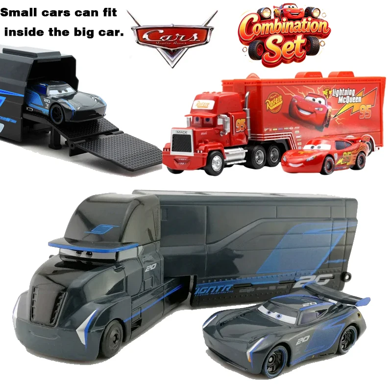

2026 NEW Pixar Cars Storm Jackson Truck Lightning McQueen Racing Toy Car 2 Car 3 1/55 Ratio Die Casting Mack Model Birthday Gift