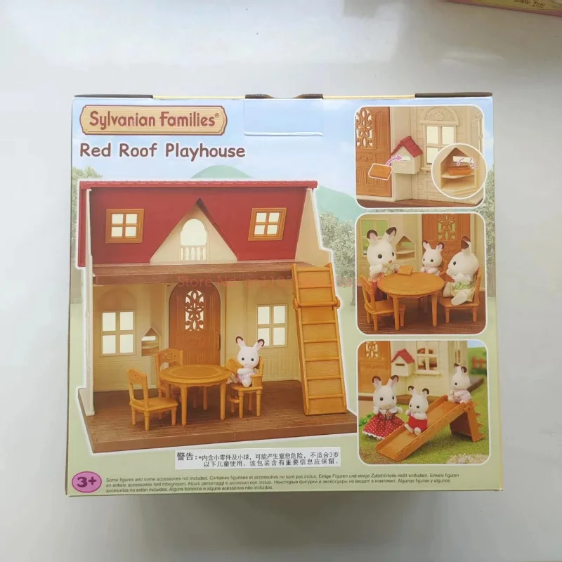 Sylvanian Families Anime Zabawki dla dzieci Prezenty dla dziewczynek Zabawki Domek z czerwonym dachem Śliczna lalka Oryginalne Ternuas Kolekcjonerskie ozdoby do pokoju