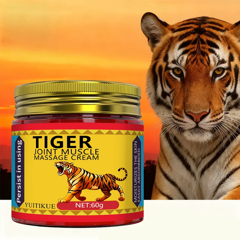 YUITIKUE 60g Tiger Massage Balm Easily Absorbed Moisturizing Care For Joint Muscle Knee Wrist Hand Foot Body Skin