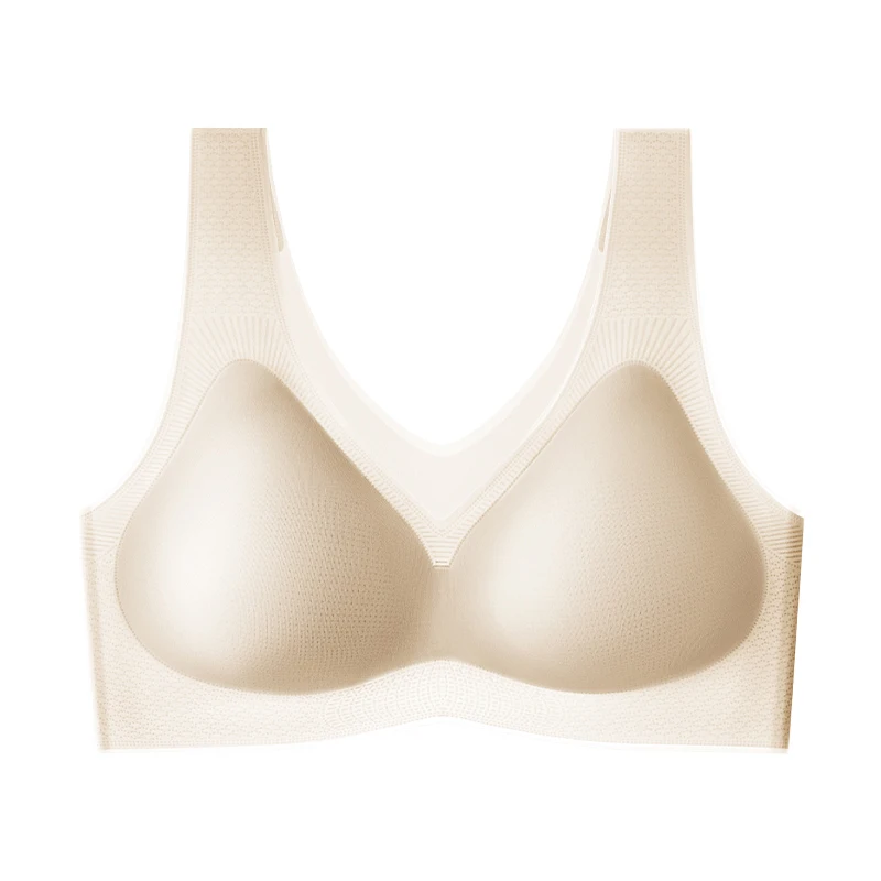 

Underwear women's summer thin large breasts small breathable sterile underwired comfortable vest bra women