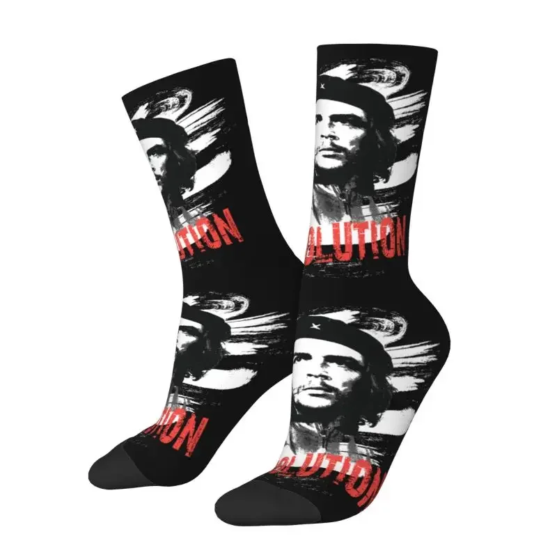 Che Guevara Revolution Mens Crazy Crew Socks Unisex Kawaii Breathable 3D Printed Cuba Cuban Socialism Freedom Funny Dress Socks