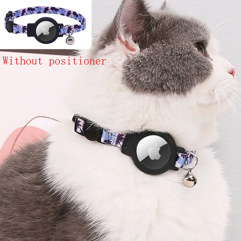 New For Apple Airtag Case Cat Collar With Bell Reflective Anti-Lost Pet Cat Collar For Finder Protective Tracker Collar