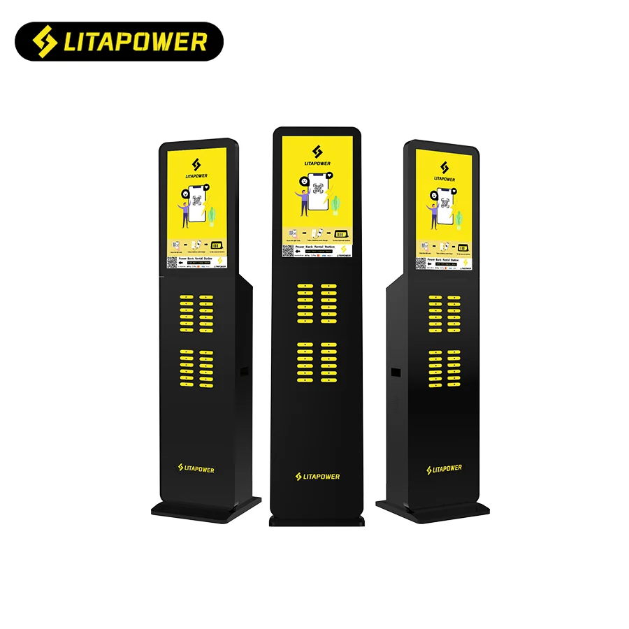 24 Slots 5000mAh 200W Shared Power Bank Rental Station - Mobile Phone Charger Sharing Vending Machine Kiosk with CE/FCC/ROHS