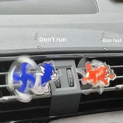 Cartoon New Rotating Cat And Mouse Car Air Conditioner Air Outlet Interior Decoration Accessories Ornaments Toys for Kids