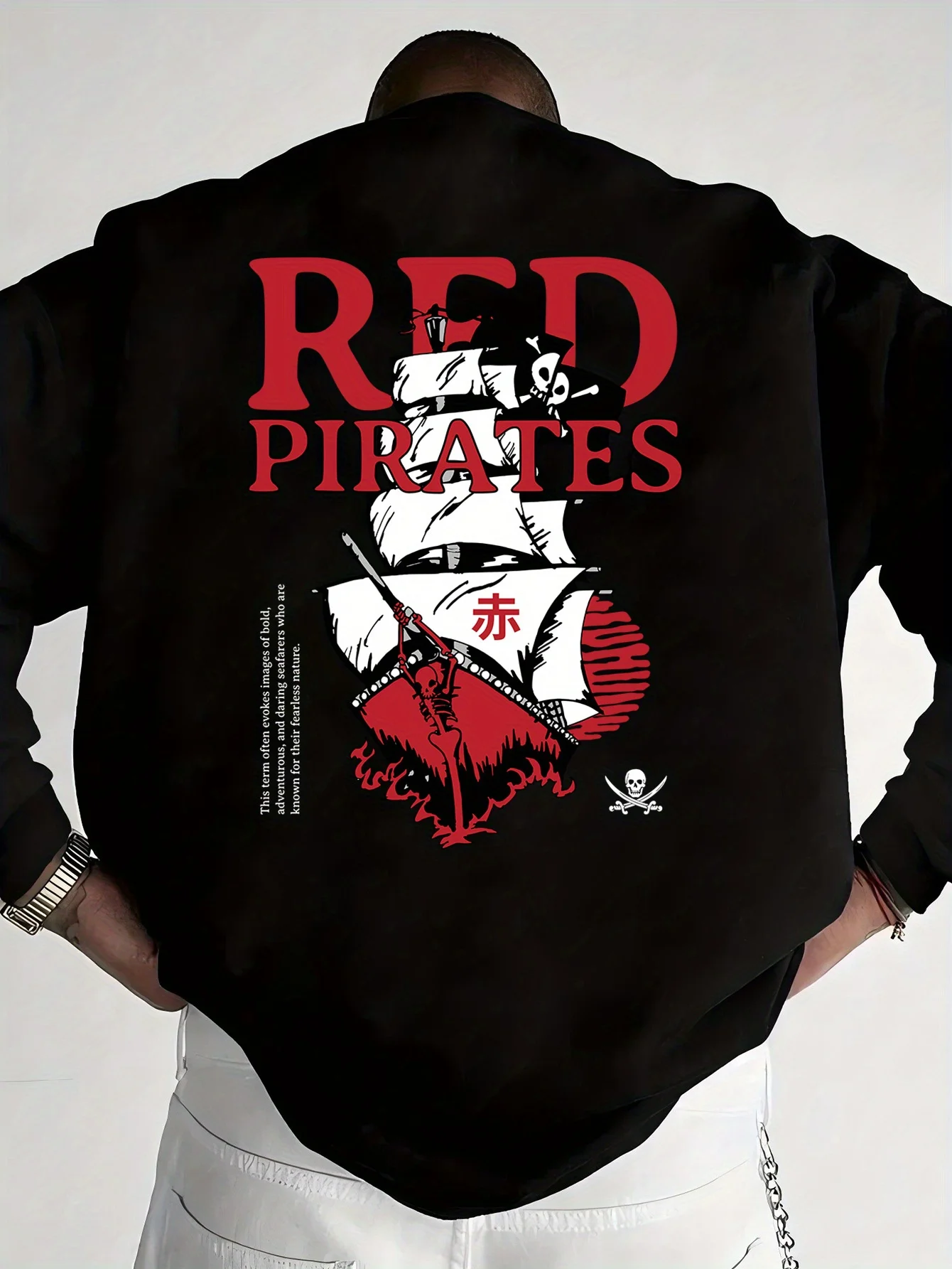 

Pirate Ship Graphic Printing Autumn and Winter Men's and Women's Sweatshirts Casual Loose Outdoor Street Sports Training Brand