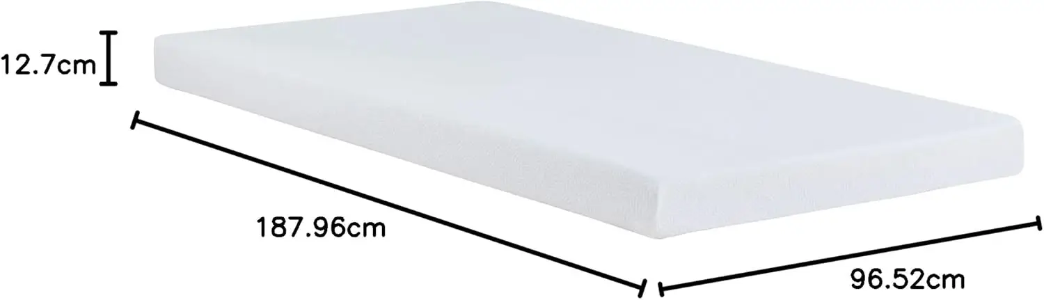 5 Inch Gel Memory Foam Mattress, Firm Mattress, Low Profile Bed Twin 5 Inch Mattress