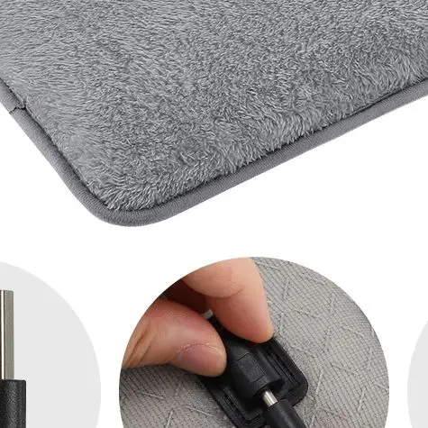 

1PC Electric Heated Mat Winter Breathable Comfort Seat Heater Portable USB 4 Adjustable Heated Seat Mat with Controller 37x35cm