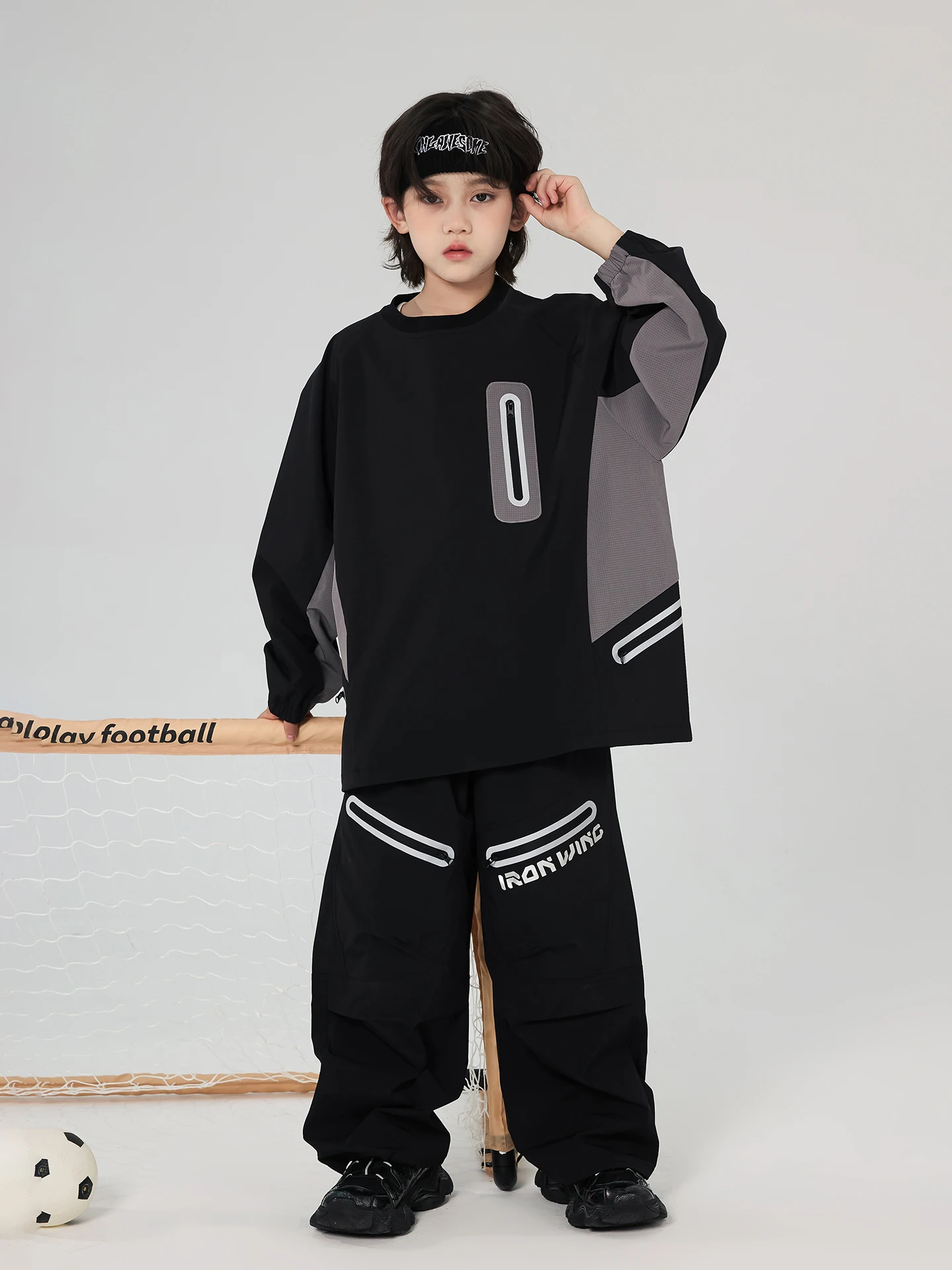 spring-summer-2026-bee-parent-child-outfit-kids'-sporty-outdoor-casual-two-piece-set-for-boys-and-girls-ages-4-17