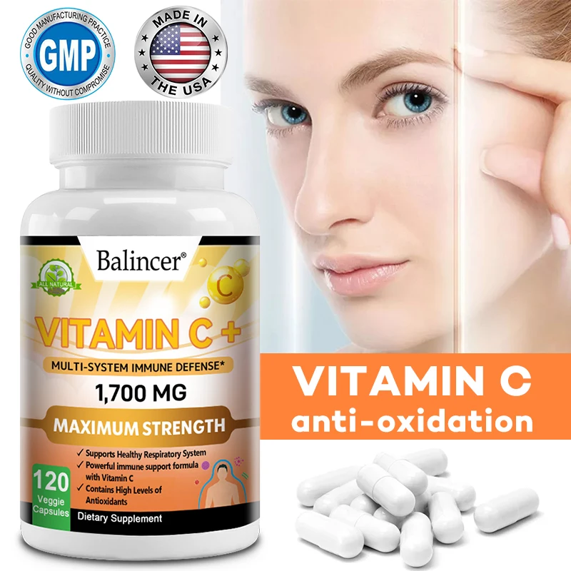 

Balincer Vitamin C Supplement, Powerful Antioxidant, Stress Relief, Energy Support, Immune and Nervous System Support