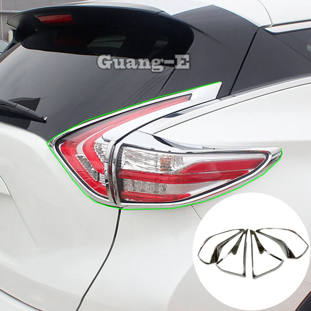 

Car Styling Body Detector For Nissan Murano 2015 2016 2017 2018 2019 Rear Tail Back Light Lamp Frame Stick Eyebrow Trim 4PCs