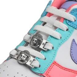 AF1 Buddha Head Peace Shoe Fashion Lace Buckle Metal Shoelace Decorations Shoes Accessories Iron DIY Buckle