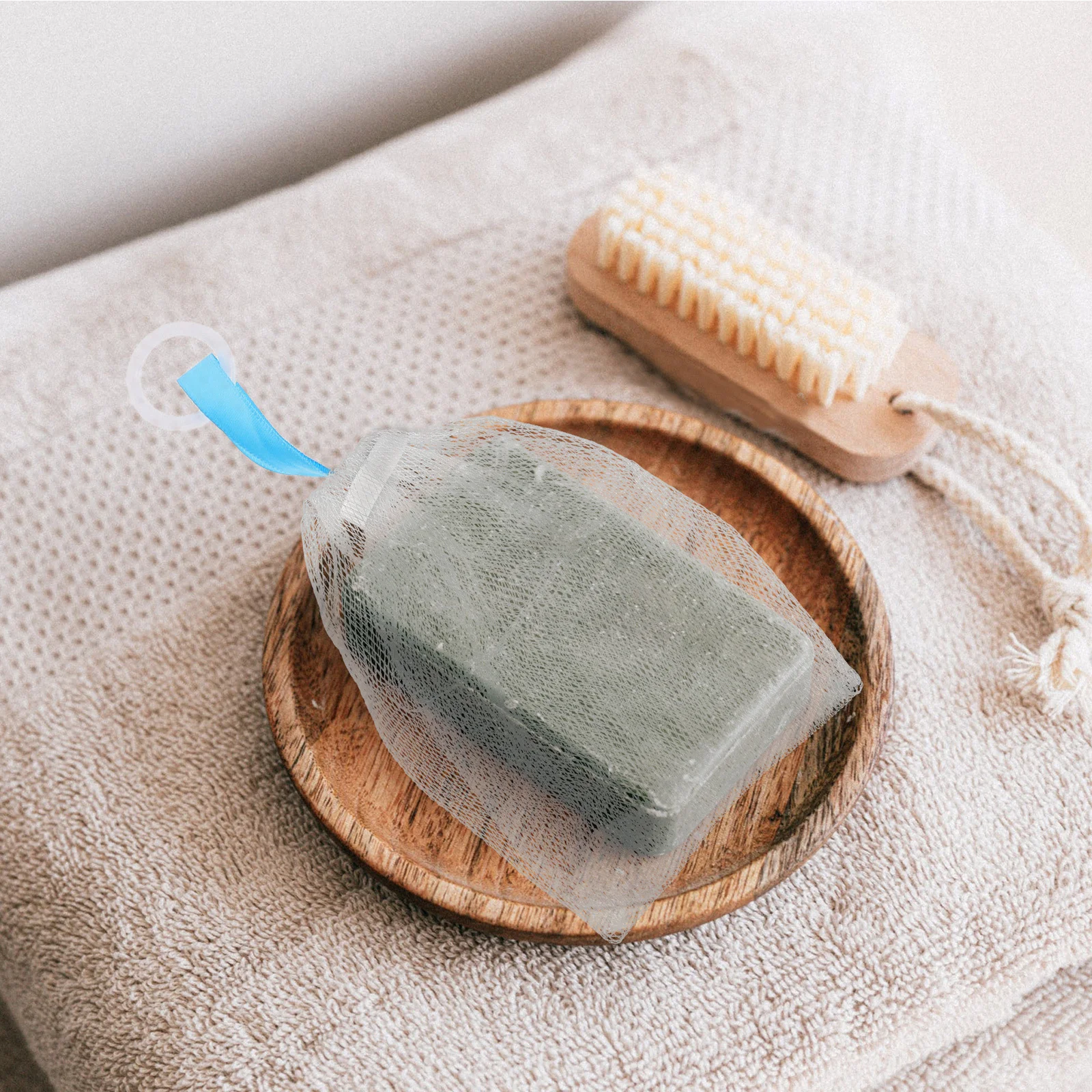 

2 Pcs Facial Blistering Net Soap Meshes Foaming Bag Shower Portable Face Cleaning Pocket Pe Pouches