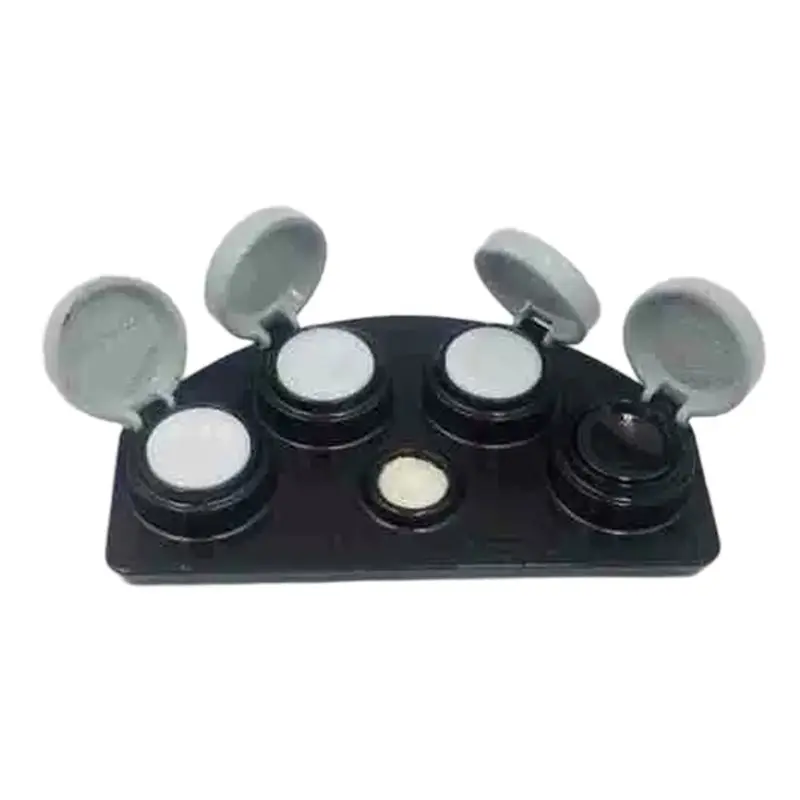 Watch Repair Lubricant Tools-Oil Dip Oiler Stand With 4 Dishes Cups, Die Cast Design& Cover Grease Oil Storage
