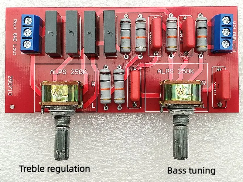 Fever Pre-stage Passive Attenuation Tone Board with High and Low Bass Passive Tone Control Circuit Hifi Finished Board