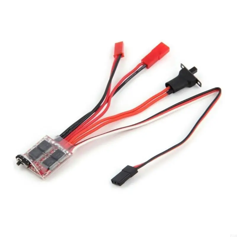 Waterproof Brushed Motor Speed Controller with Brake Fit for 1/16 1/18 1/24 Ship RCCar SCX24 AXI90081 AXI00001 AXI00002 72XB